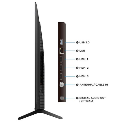 Smart TV 4K TCL Classic QLED 55 Polegadas com HDMI 2.1, Dolby Vision, Dolby Atmos e Wi-Fi Dual Band - 55P7K
