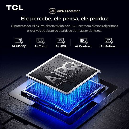 Smart TV 4K TCL Classic QLED 55 Polegadas com HDMI 2.1, Dolby Vision, Dolby Atmos e Wi-Fi Dual Band - 55P7K