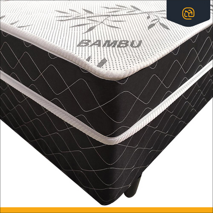 Cama Box Conjugada Ortopedica De Espuma Casal Lucas Home Unique 138 cm
