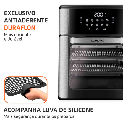 Fritadeira Air Fryer Forno Oven 12l Mondial Afon-12l-bi 2000w 127V