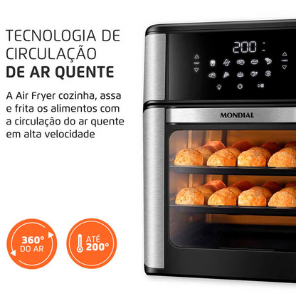 Fritadeira Air Fryer Forno Oven 12l Mondial Afon-12l-bi 2000w 127V