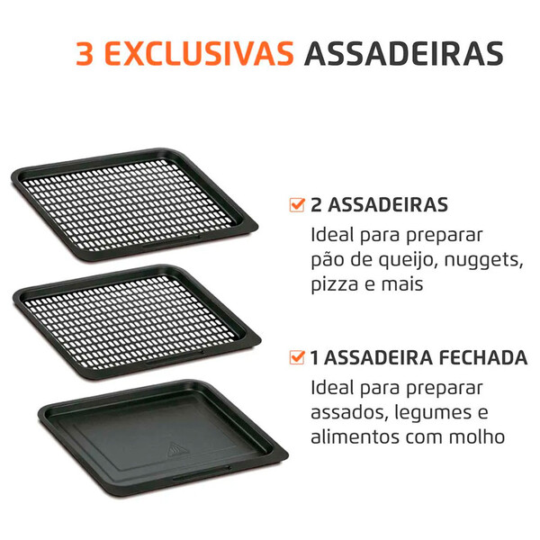 Fritadeira Air Fryer Forno Oven 12l Mondial Afon-12l-bi 2000w 127V